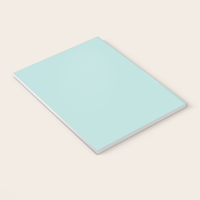 One more chapter // aqua background grey cat striped mug with plants red green and yellow books  Notebook Gallery Image 3