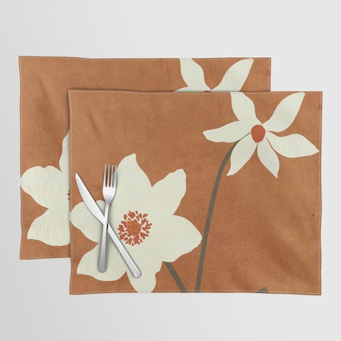 Minimal Abstract Art Landscape Flowers 4 Placemat Gallery Image 1