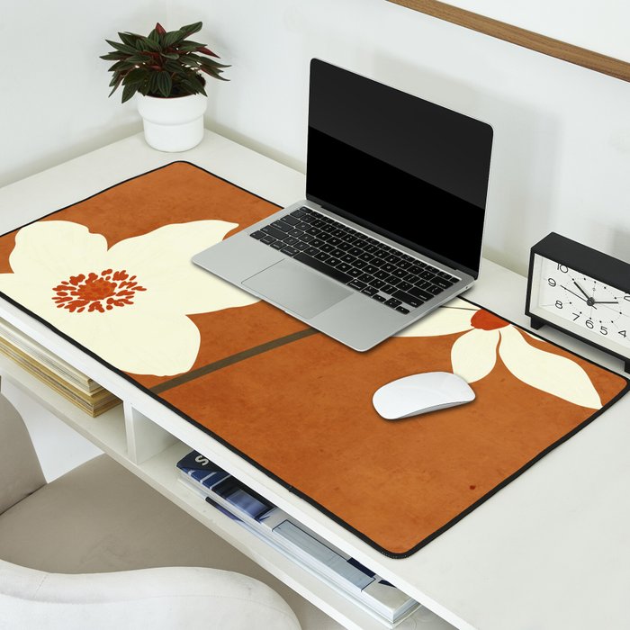 Minimal Abstract Art Landscape Flowers 4 Desk Mat Gallery Image 2