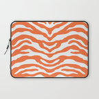 Zebra Wild Animal Print Orange Laptop Sleeve Gallery Image 1
