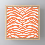 Zebra Wild Animal Print Orange Mini Art Print Gallery Image 1