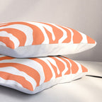 Zebra Wild Animal Print Orange Pillow Sham Gallery Image 3