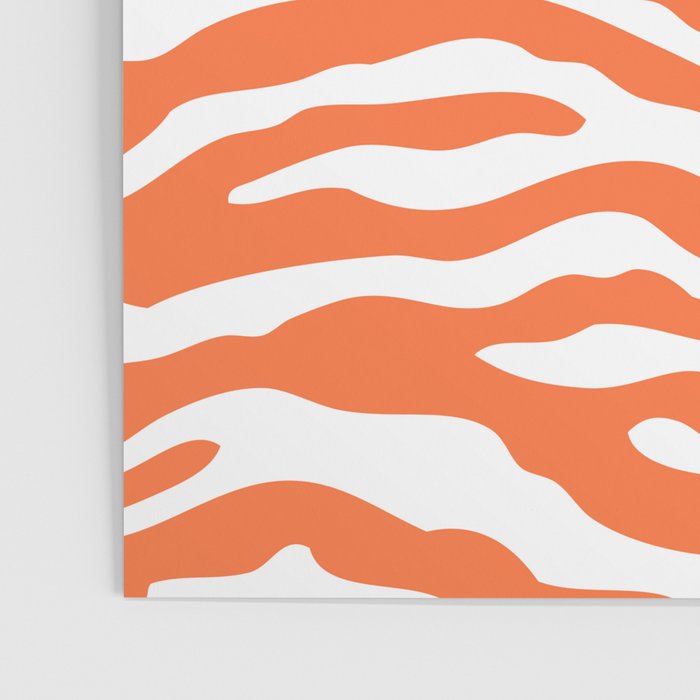 Zebra Wild Animal Print Orange Poster Gallery Image 3