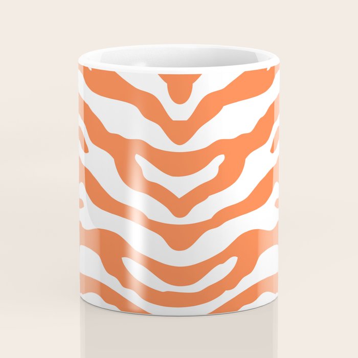 Zebra Wild Animal Print Orange Coffee Mug Gallery Image 4