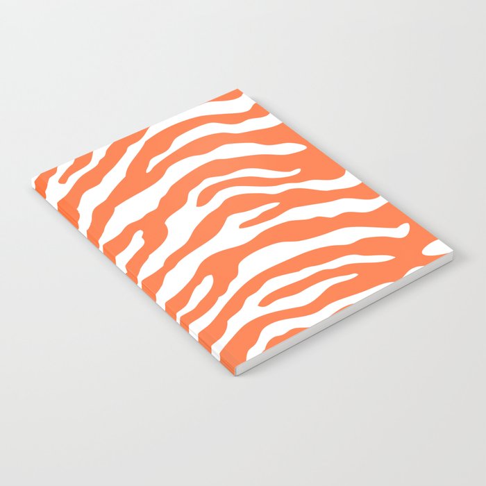 Zebra Wild Animal Print Orange Notebook Gallery Image 1