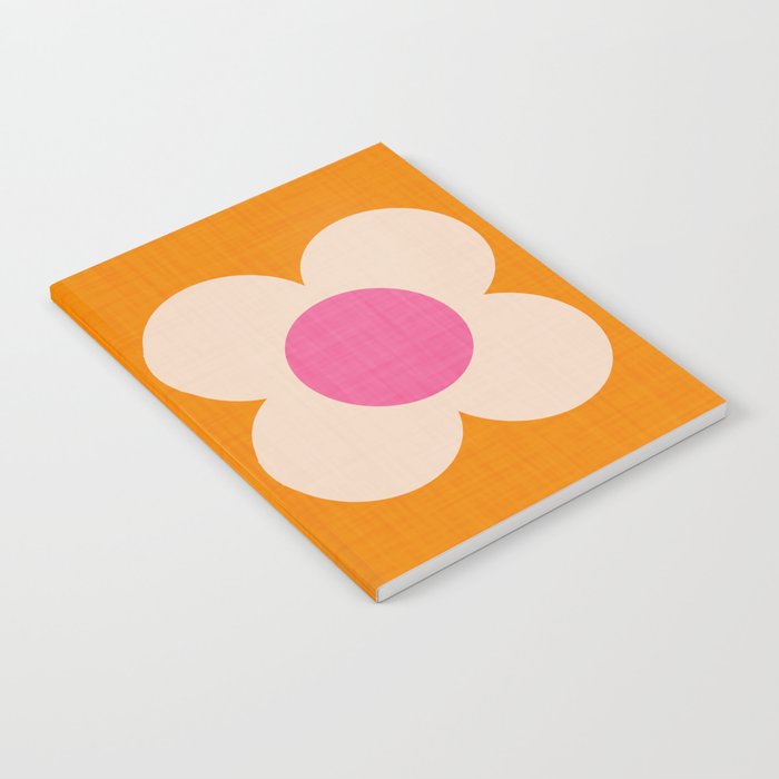 Retro Blossom - orange pink Notebook Gallery Image 2