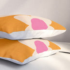 Retro Blossom - orange pink Pillow Sham Gallery Image 3