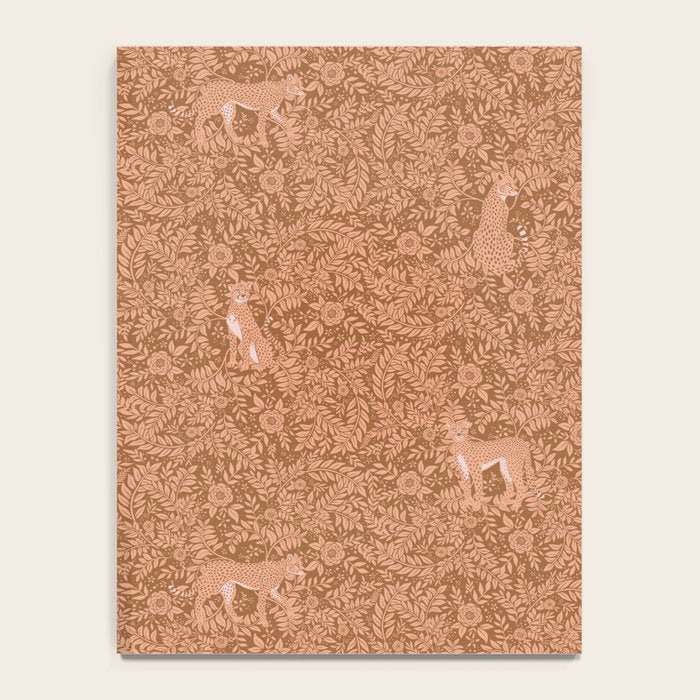 Summer Cheetah Floral Pattern - Fawn Brown Notebook Gallery Image 4