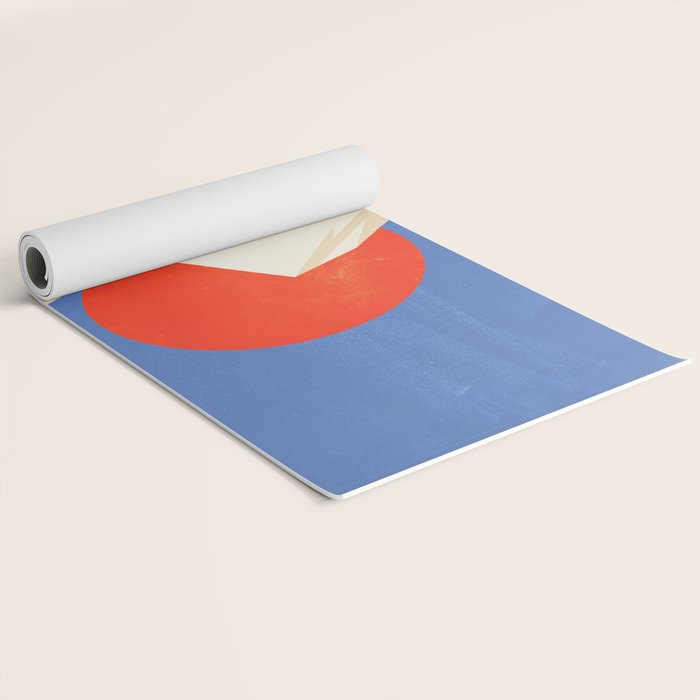 The Japanese Sun | Vintage Minimal Mount Fuji Landscape Yoga Mat Gallery Image 2