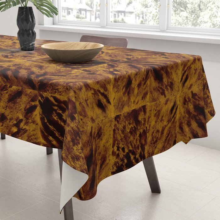 Faux Tortoiseshell 2 - Natural Tablecloth Gallery Image 3