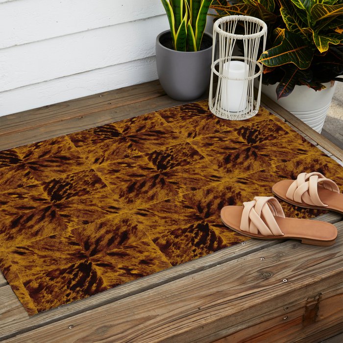 Faux Tortoiseshell 2 - Natural Outdoor Rug Gallery Image 2