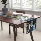 Retro Pop Eighties Boombox Radio Pattern Table Runner Gallery Image 2