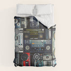 Retro Pop Eighties Boombox Radio Pattern Comforter Gallery Image 6