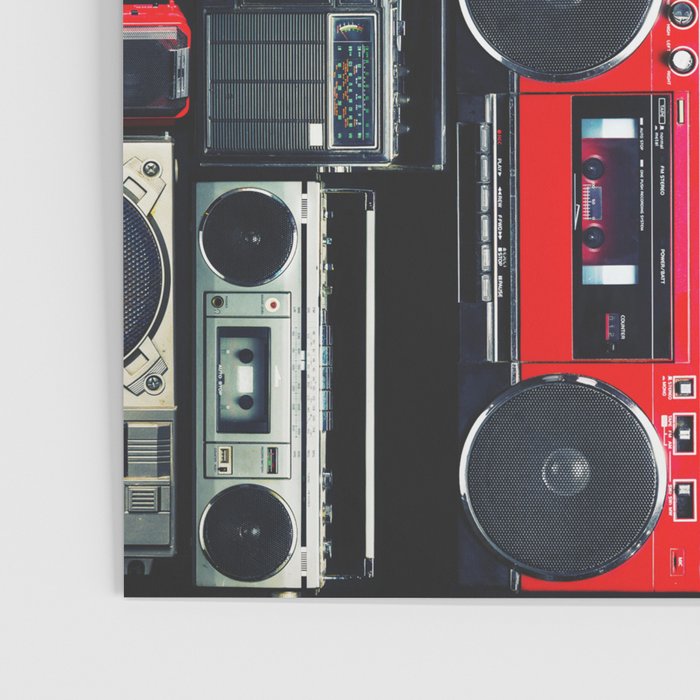 Retro Pop Eighties Boombox Radio Pattern Poster Gallery Image 3