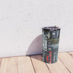 Retro Pop Eighties Boombox Radio Pattern Travel Mug Gallery Image 4