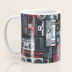 Retro Pop Eighties Boombox Radio Pattern Coffee Mug Gallery Image 3