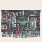 Retro Pop Eighties Boombox Radio Pattern Wall Hanging Gallery Image 1