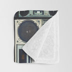 Retro Pop Eighties Boombox Radio Pattern Throw Blanket Gallery Image 3
