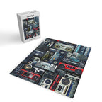 Retro Pop Eighties Boombox Radio Pattern Jigsaw Puzzle Gallery Image 2