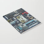 Retro Pop Eighties Boombox Radio Pattern Notebook Gallery Image 2