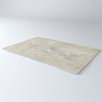 Sepia vintage world map with cities Rug Gallery Image 3