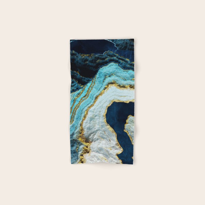 Aerial Ocean Abstract Bath Towel Gallery Image 1