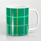 Abstract Tennis Net Pattern in Grass Green Coffee Mug Gallery Image 1
