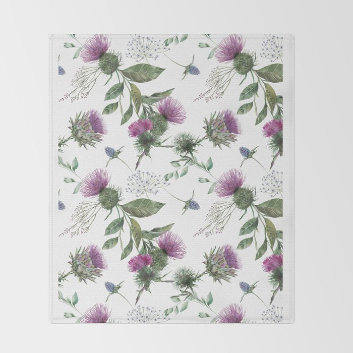 Scottish Thistle Throw Blanket Gallery Image 2