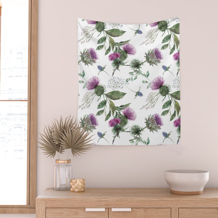 Scottish Thistle Wall Tapestry Gallery Image 2