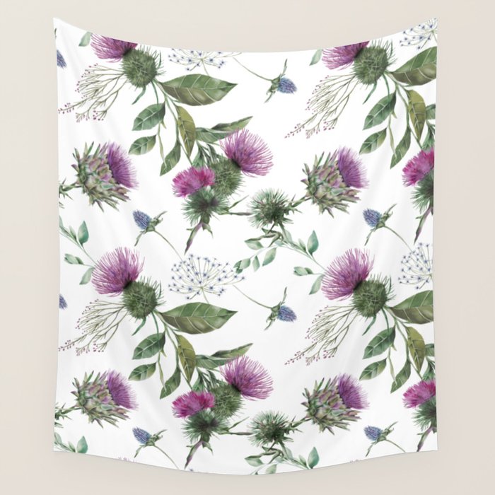 Scottish Thistle Wall Tapestry Gallery Image 1