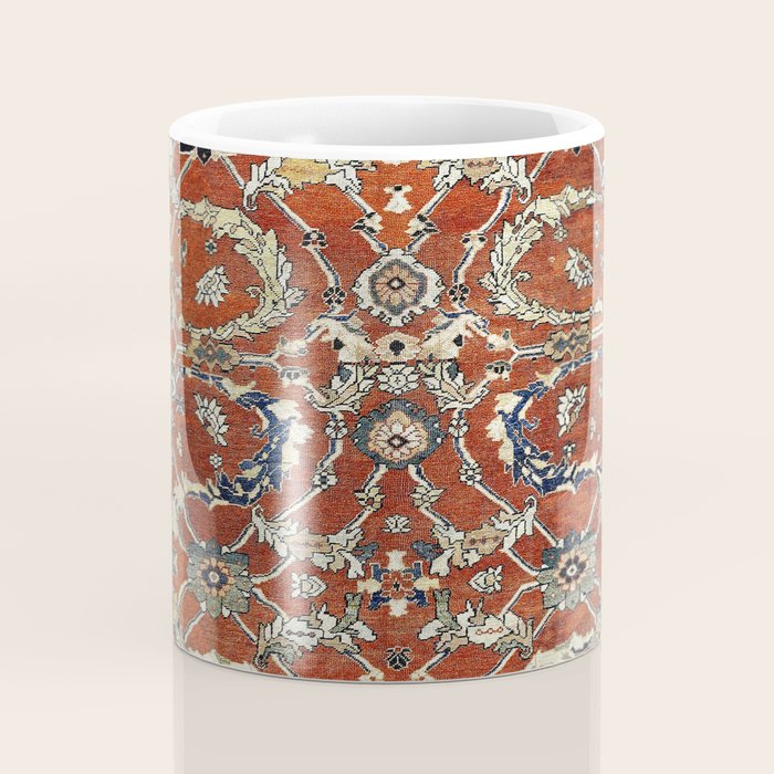 Mahal Arak West Persian Rug Print Coffee Mug Gallery Image 4