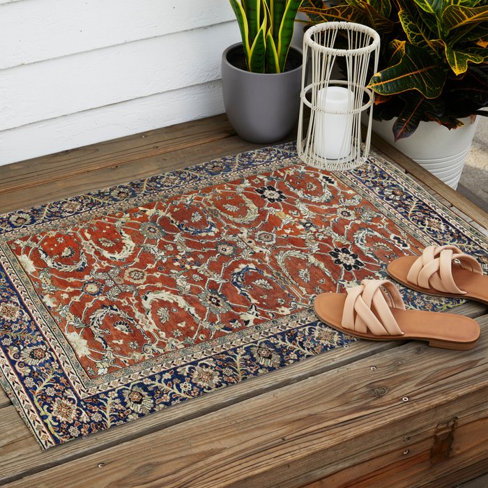 Mahal Arak West Persian Rug Print Outdoor Rug Gallery Image 2