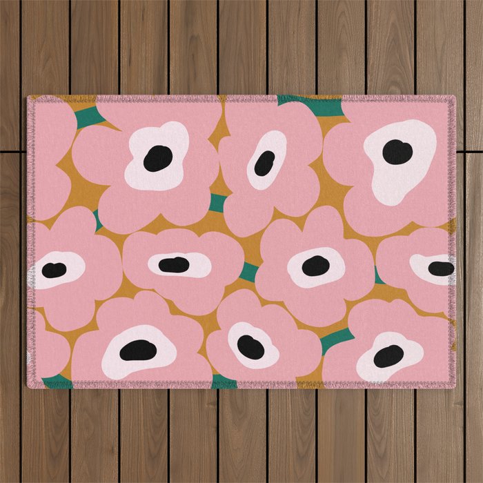 abstract flower land  Outdoor Rug Gallery Image 1