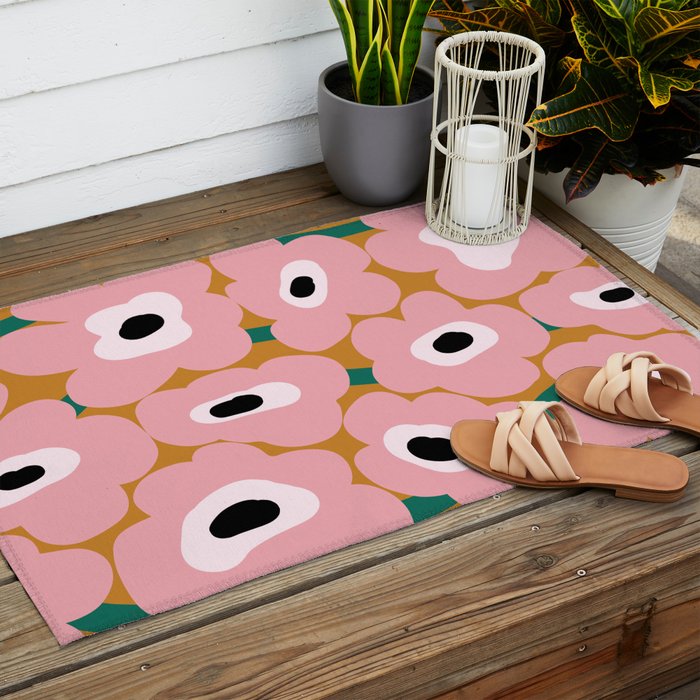 abstract flower land  Outdoor Rug Gallery Image 2