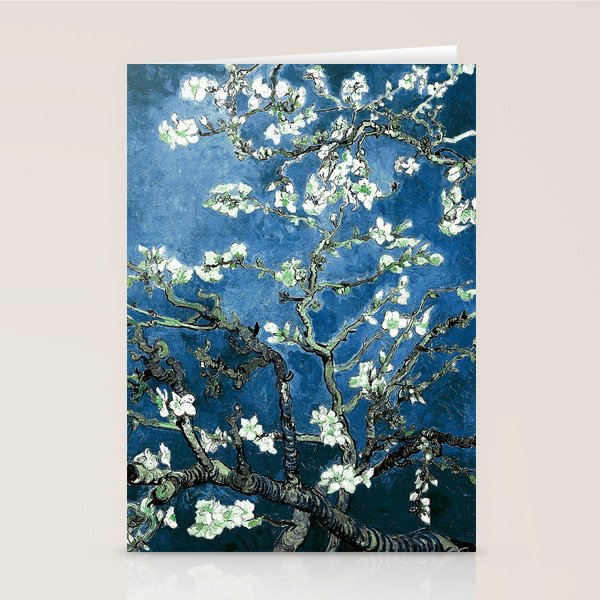 Van Gogh Almond Blossoms : Ocean Blue Art & Home Decor Stationery Card Gallery Image 2
