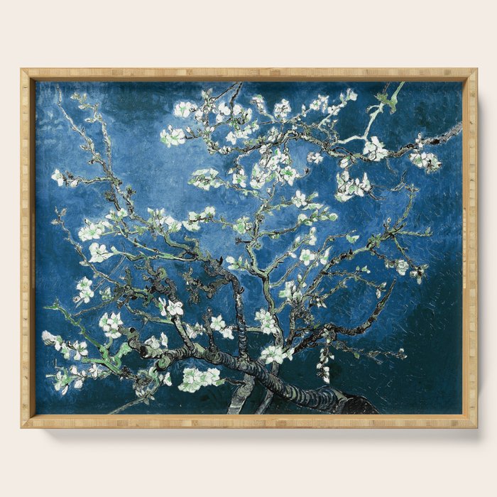 Van Gogh Almond Blossoms : Ocean Blue Art & Home Decor Serving Tray Gallery Image 1