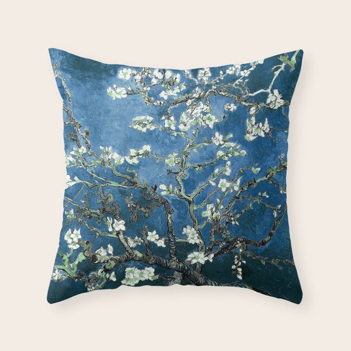 Van Gogh Almond Blossoms : Ocean Blue Art & Home Decor Throw Pillow Gallery Image 6