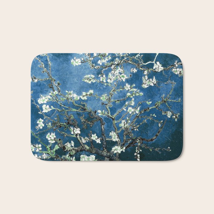 Van Gogh Almond Blossoms : Ocean Blue Art & Home Decor Bath Mat Gallery Image 1
