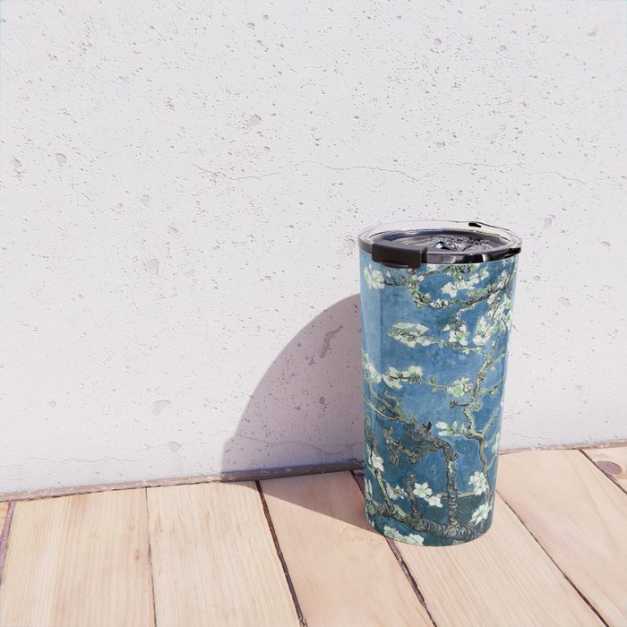 Van Gogh Almond Blossoms : Ocean Blue Art & Home Decor Travel Mug Gallery Image 4