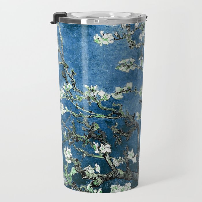 Van Gogh Almond Blossoms : Ocean Blue Art & Home Decor Travel Mug Gallery Image 3