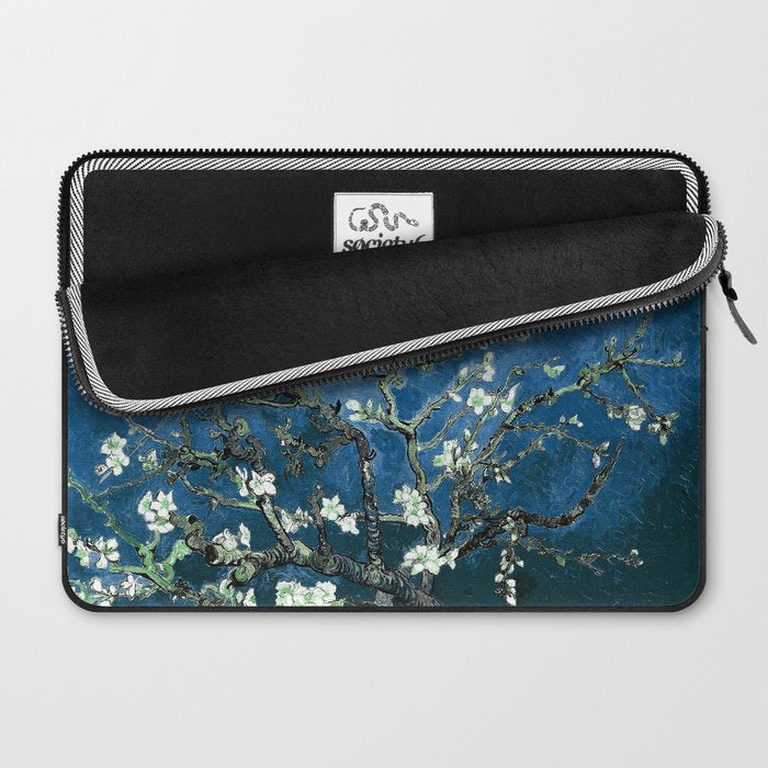 Van Gogh Almond Blossoms : Ocean Blue Art & Home Decor Laptop Sleeve Gallery Image 2