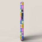 Retro Flowers Check Pattern XIV iPhone Case Gallery Image 2