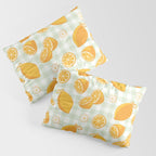 Lemons on Pastel Sage Green Gingham Pillow Sham Gallery Image 3