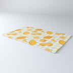 Lemons on Pastel Sage Green Gingham Rug Gallery Image 3