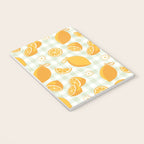 Lemons on Pastel Sage Green Gingham Notebook Gallery Image 3
