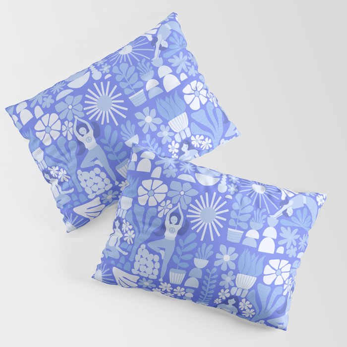 Yoga Blue Pillow Sham Gallery Image 3