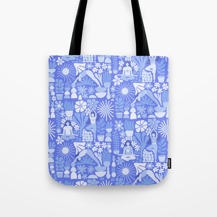 Yoga Blue Tote Bag Gallery Image 1