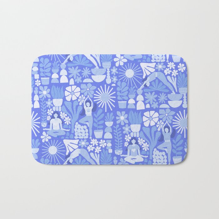 Yoga Blue Bath Mat Gallery Image 1