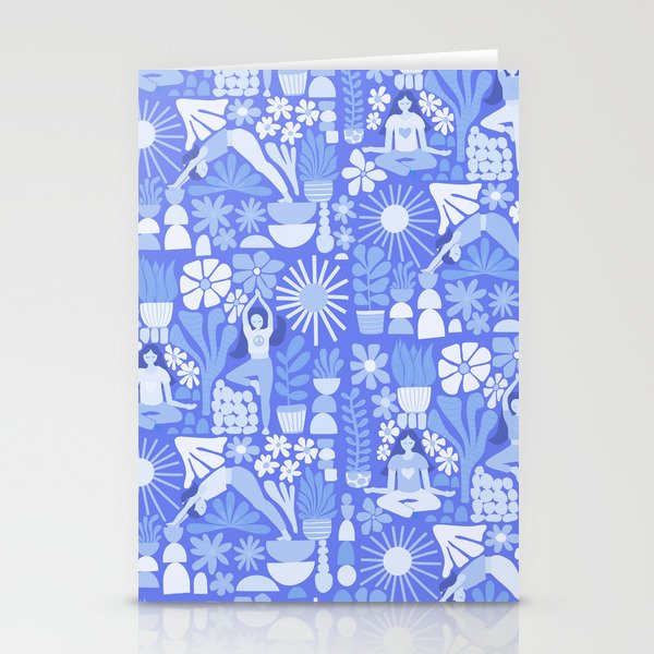 Yoga Blue Stationery Card Gallery Image 2