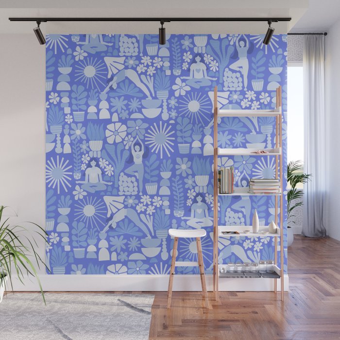 Yoga Blue Wall Mural Gallery Image 1
